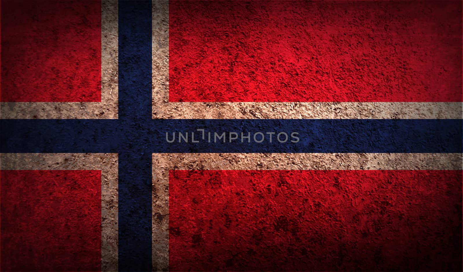 Flag of Norway with old texture.  by serhii_lohvyniuk