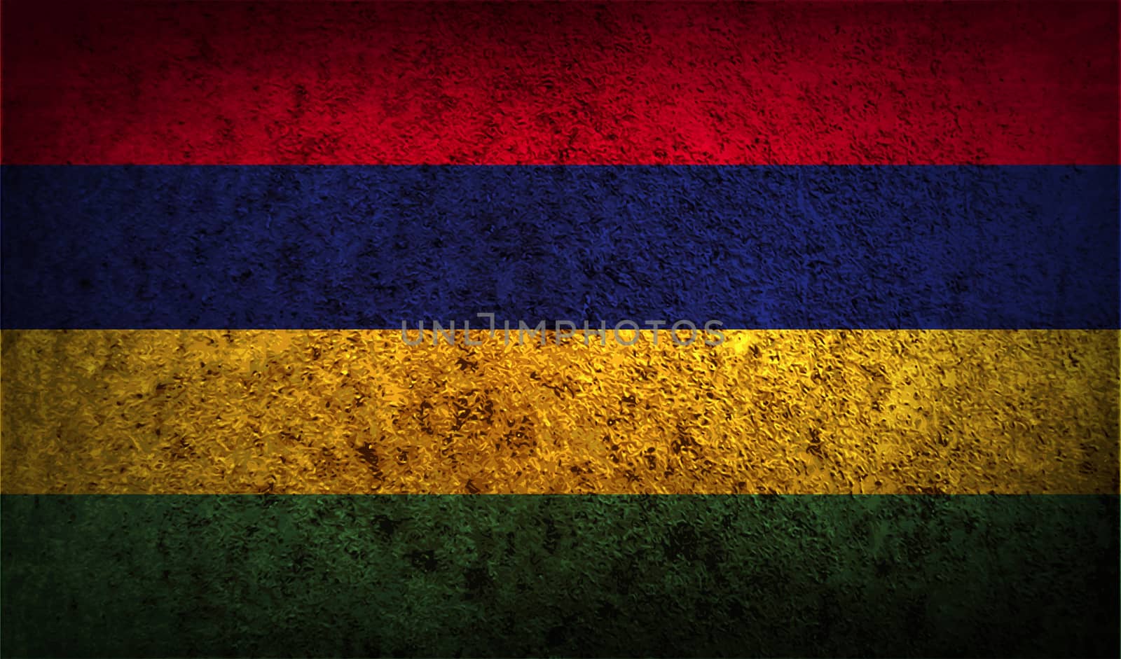 Flag of Mauritius with old texture. Vector by serhii_lohvyniuk