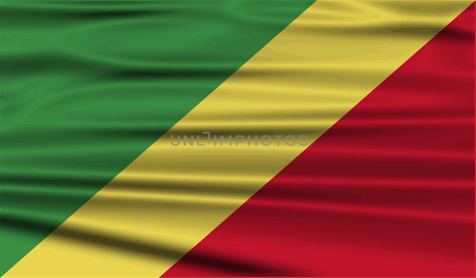 Flag of Congo Republic with old texture.  by serhii_lohvyniuk