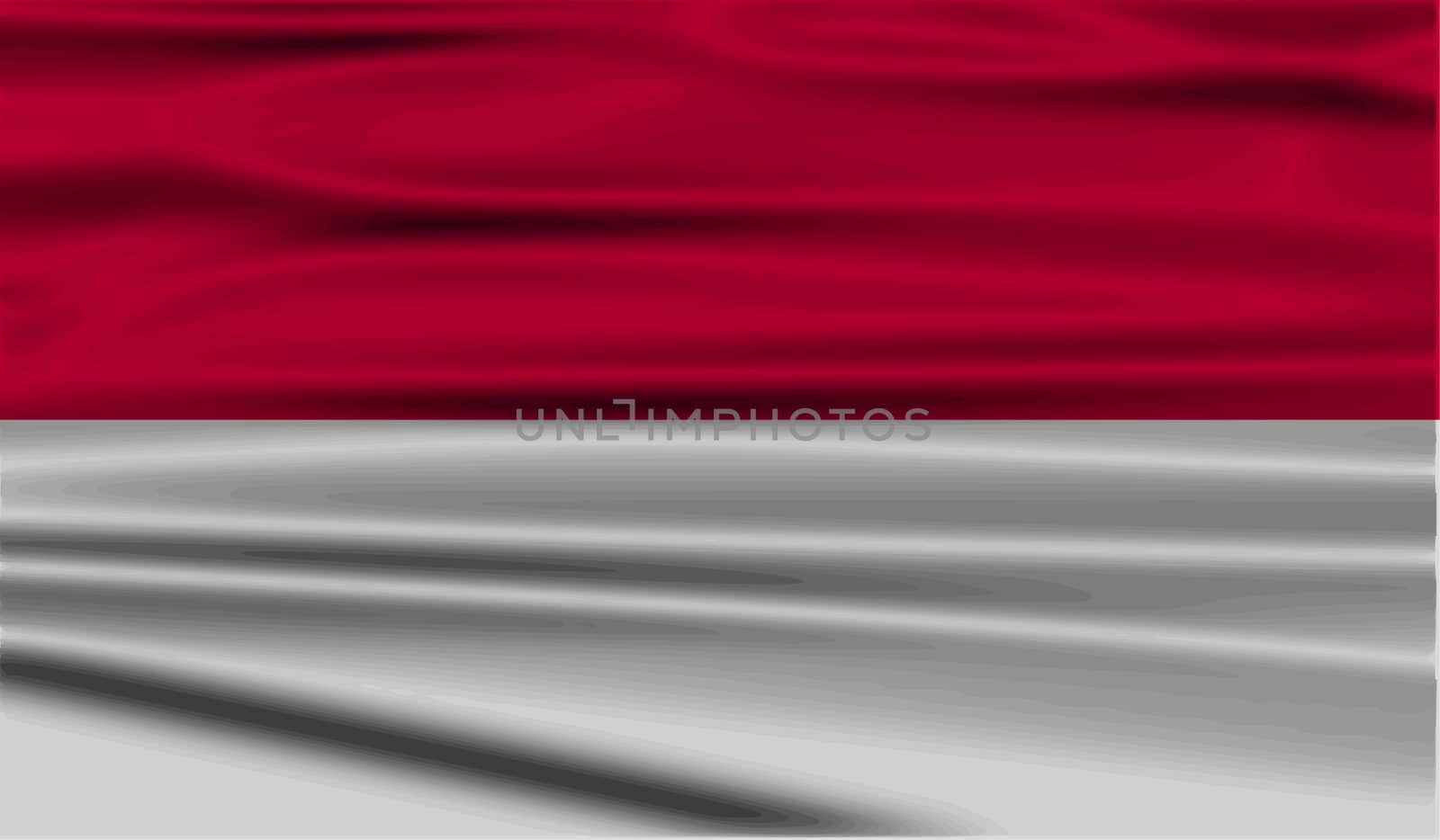 Flag of Indonesia with old texture.  illustration