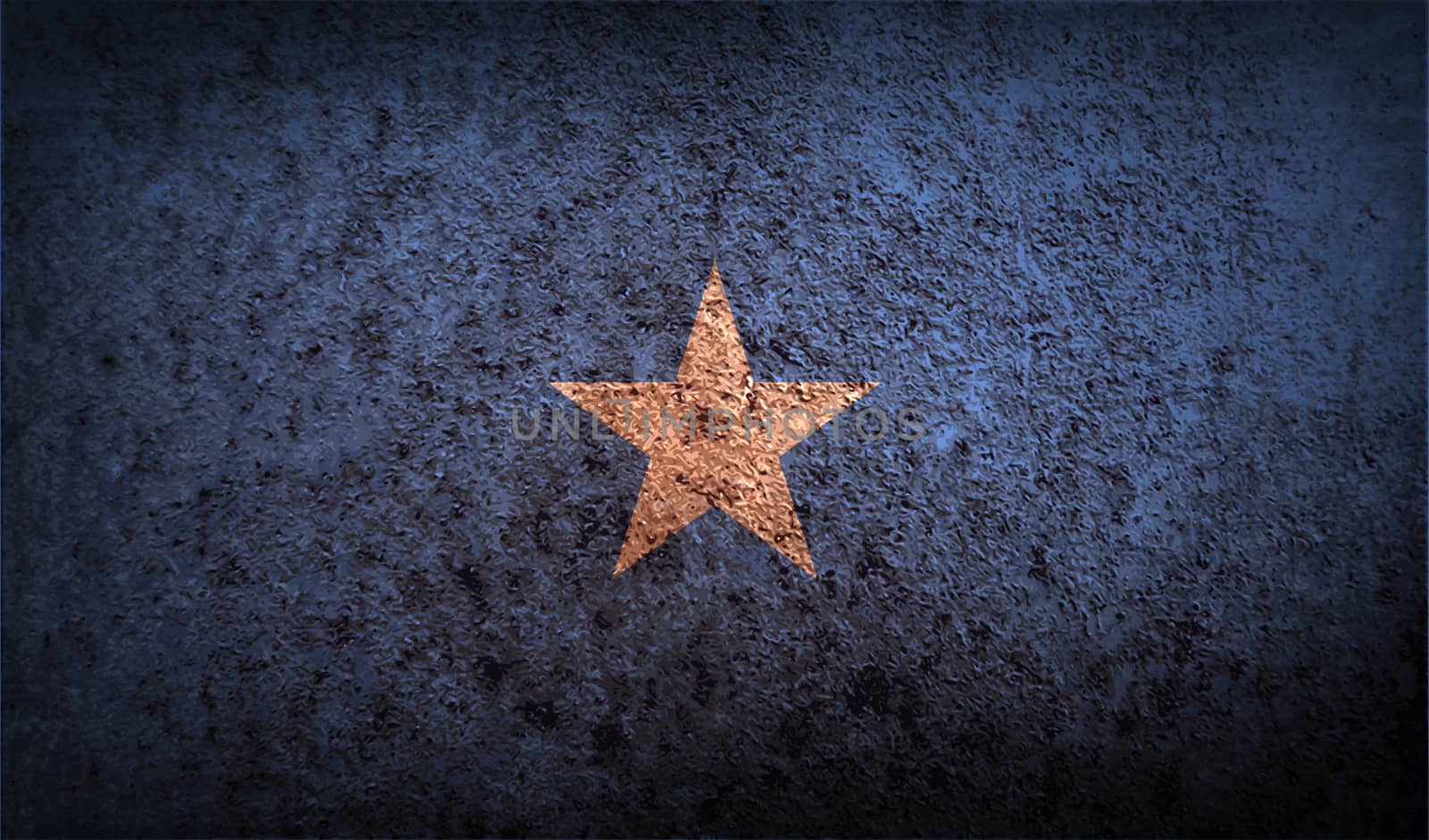 Flag of Somalia with old texture.  illustration