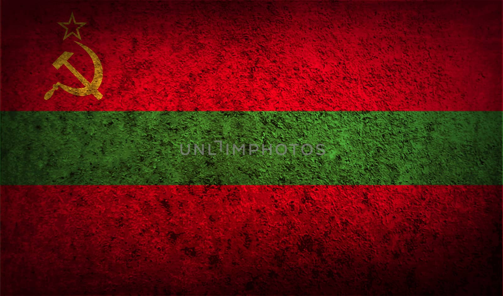 Flag of Transnistria with old texture.  illustration