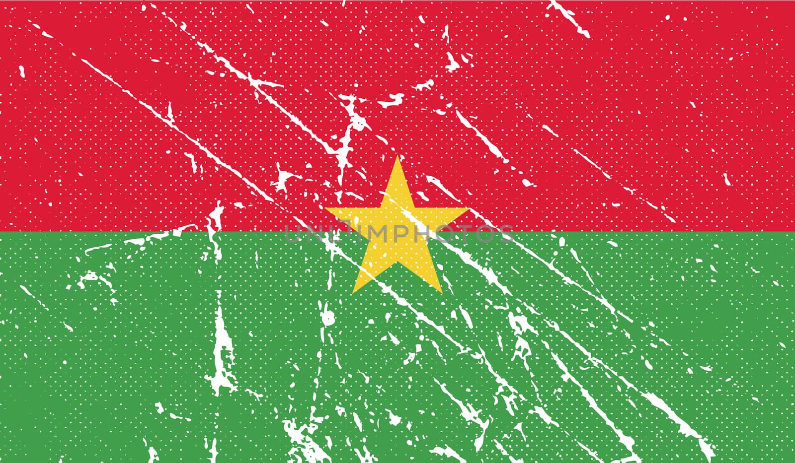 Flag of Burkina Faso with old texture.  by serhii_lohvyniuk