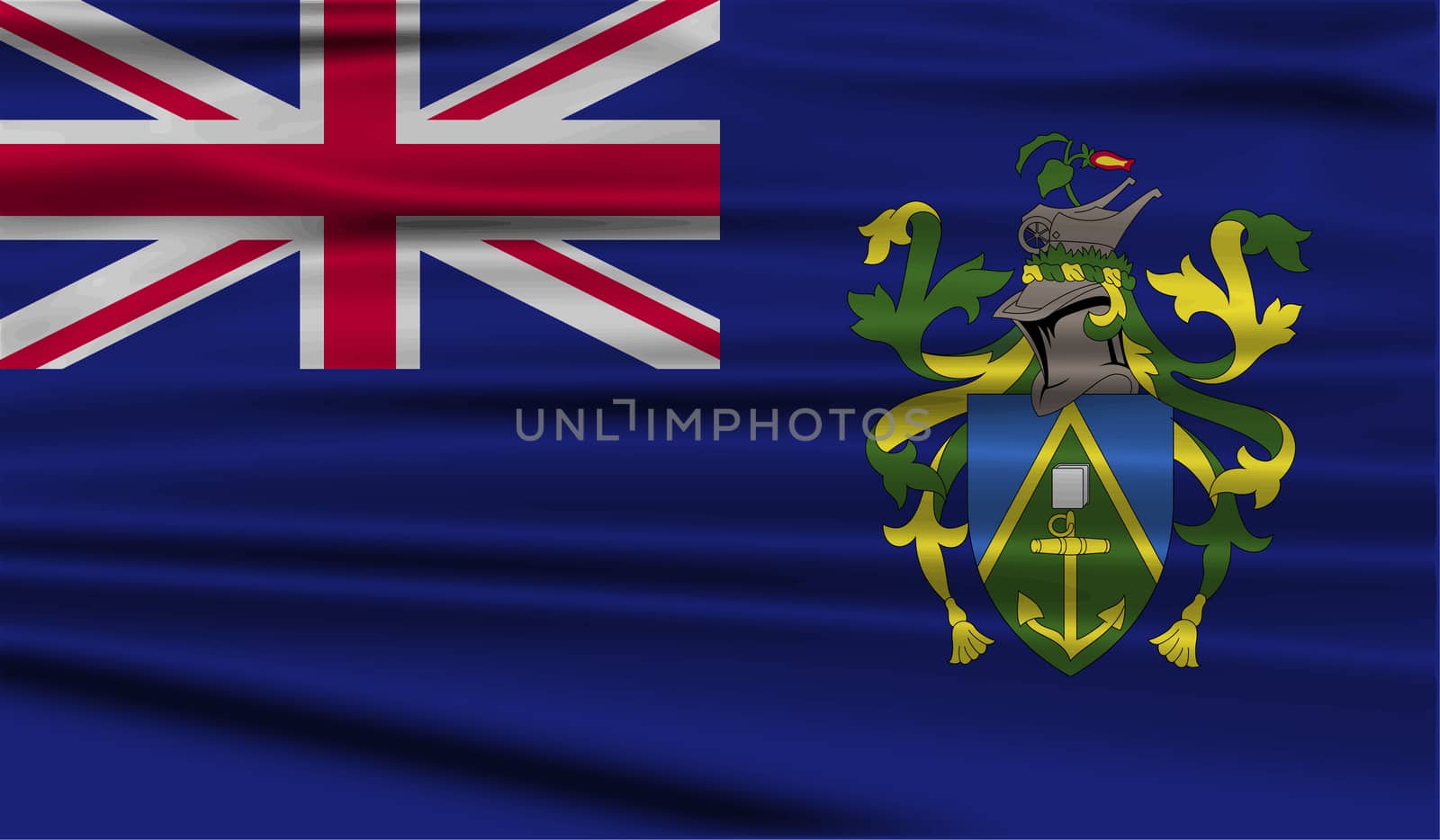 Flag of Pitcairn Islands with old texture.  by serhii_lohvyniuk