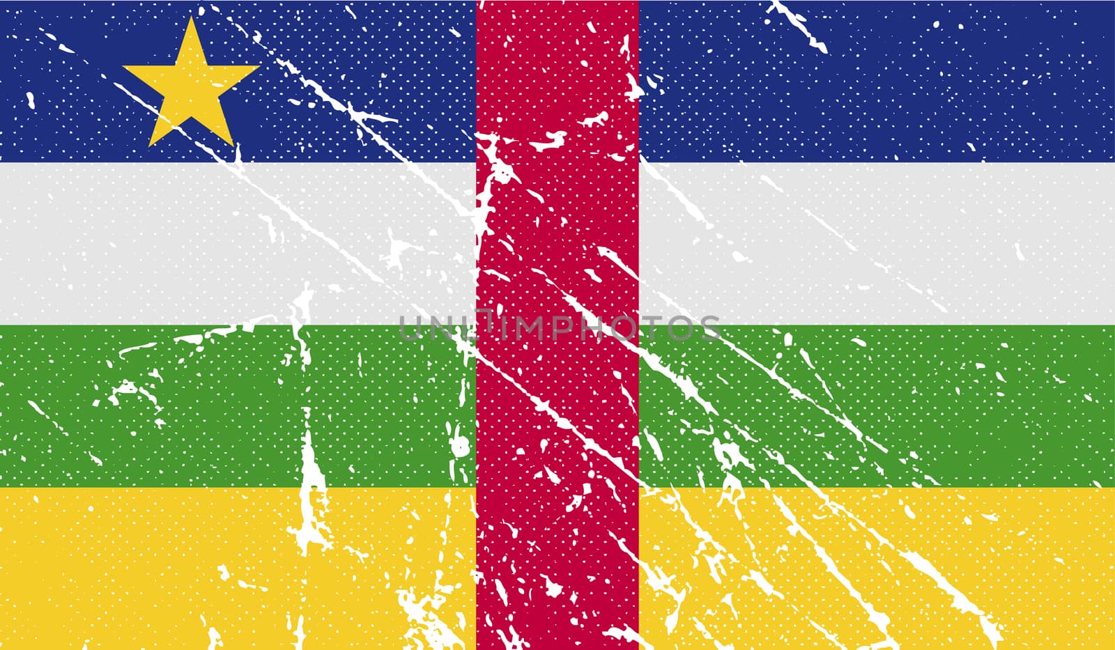 Flag of Central African Republic with old texture.  by serhii_lohvyniuk