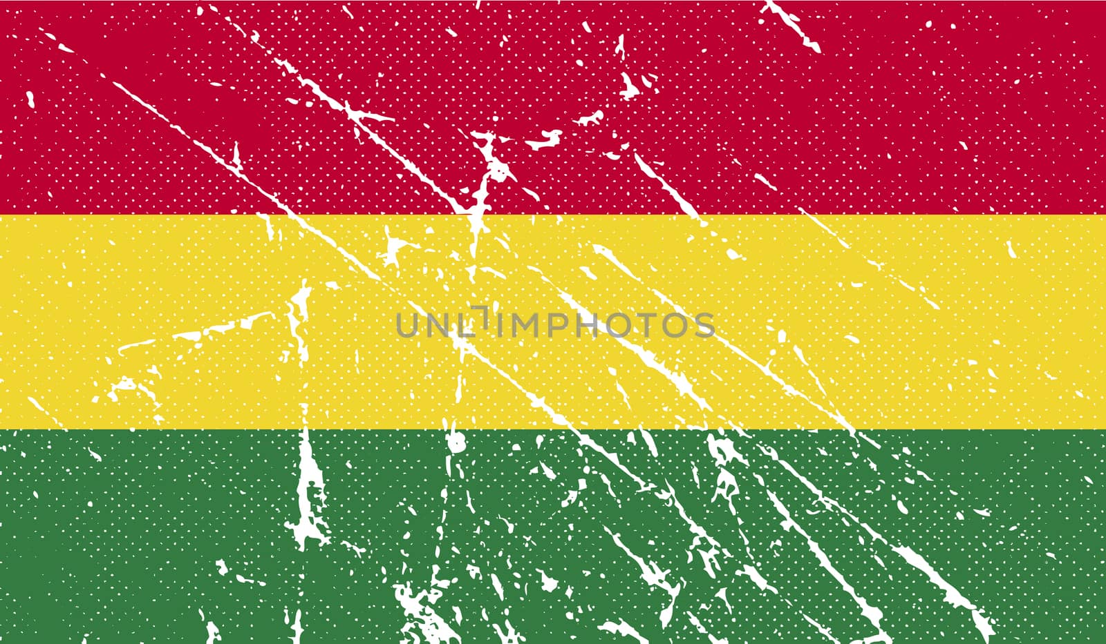 Flag of Bolivia with old texture.  illustration