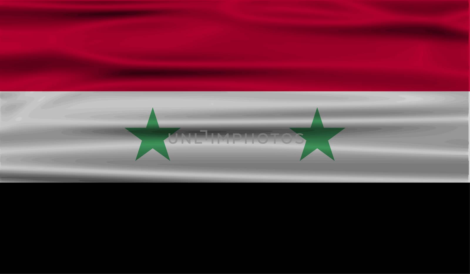 Flag of Syria with old texture.  illustration