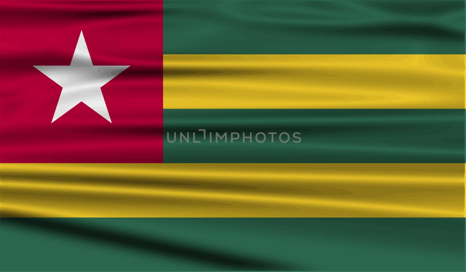 Flag of Togo with old texture.  by serhii_lohvyniuk