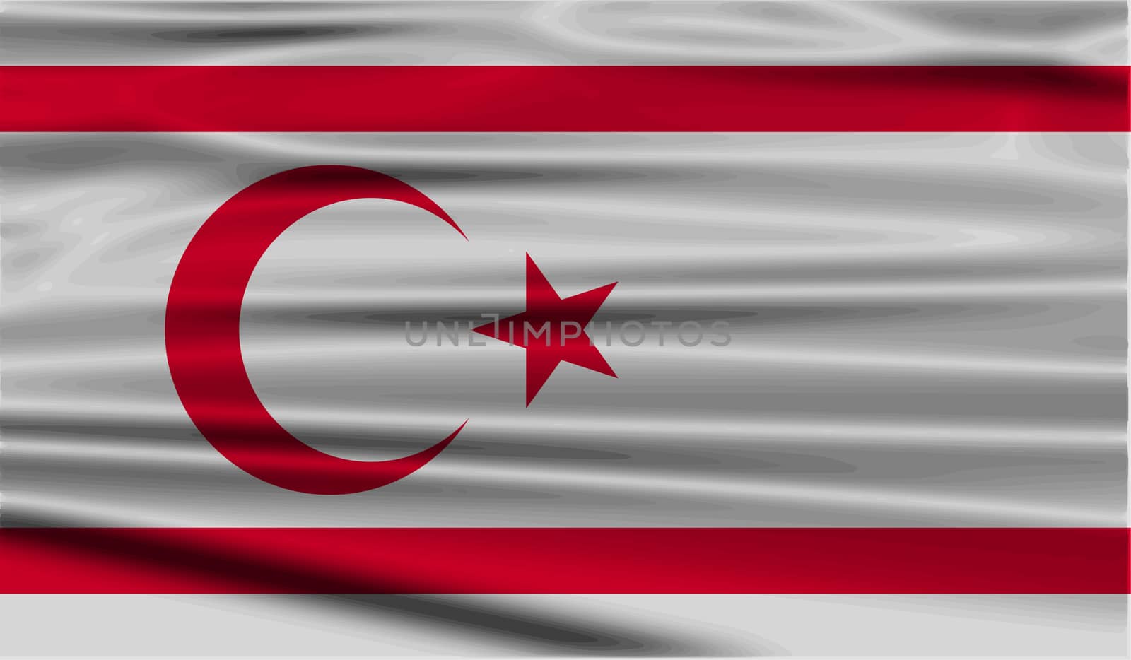 Flag of Turkish and Northern Cyprus with old texture.  by serhii_lohvyniuk