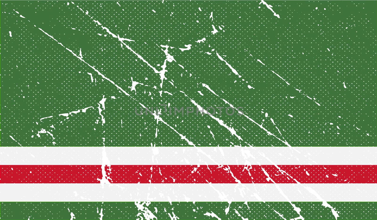 Flag Chechen Republic of Ichkeria with old texture. Vector by serhii_lohvyniuk