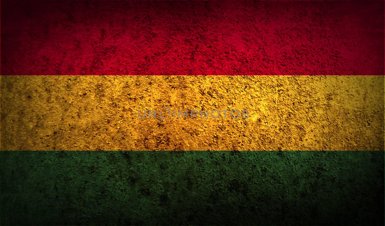 Flag of Bolivia with old texture.  illustration