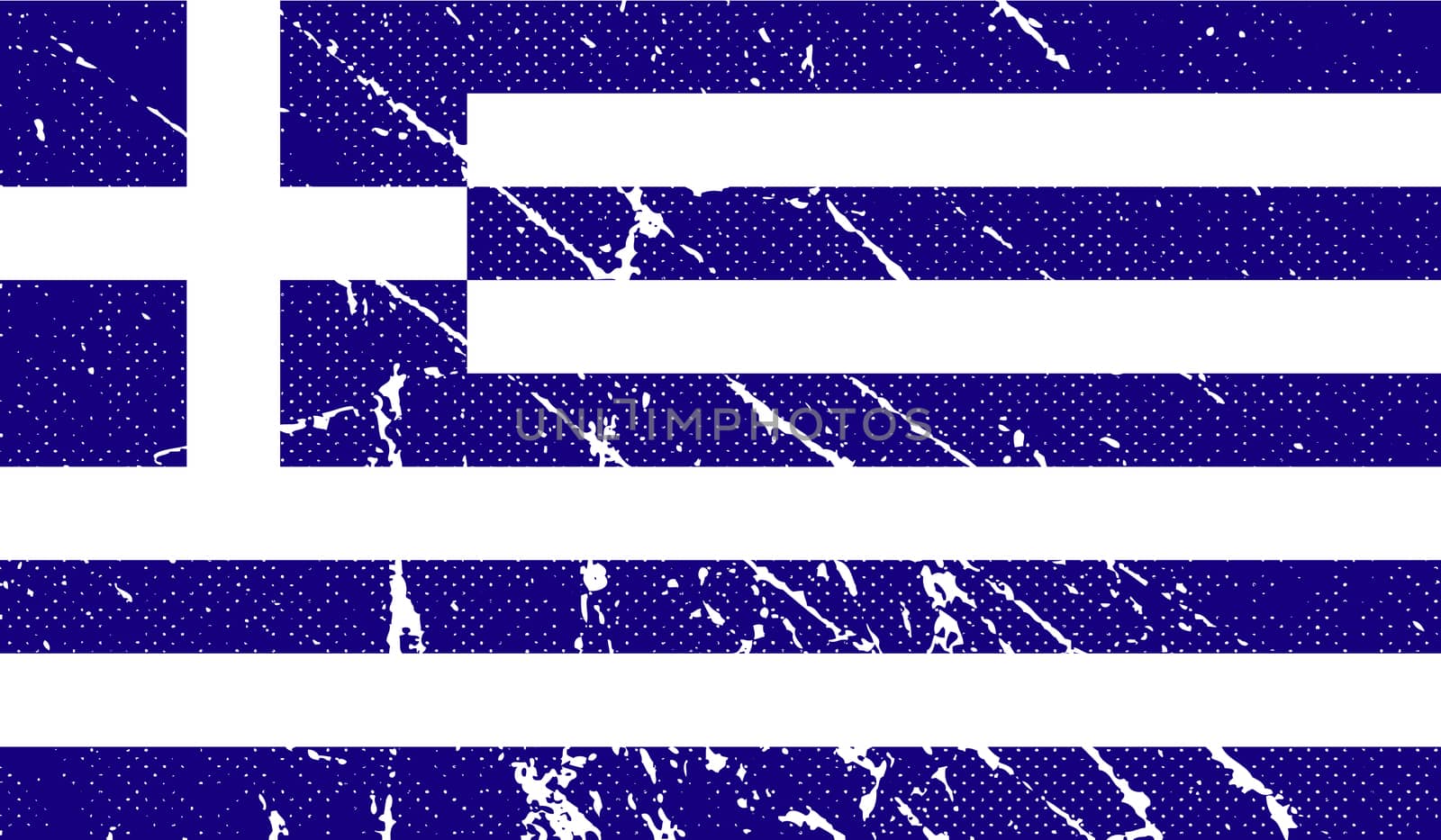 Flag of Greece with old texture.  illustration