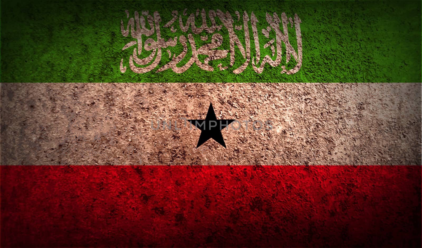 Flag of Somaliland with old texture.  by serhii_lohvyniuk