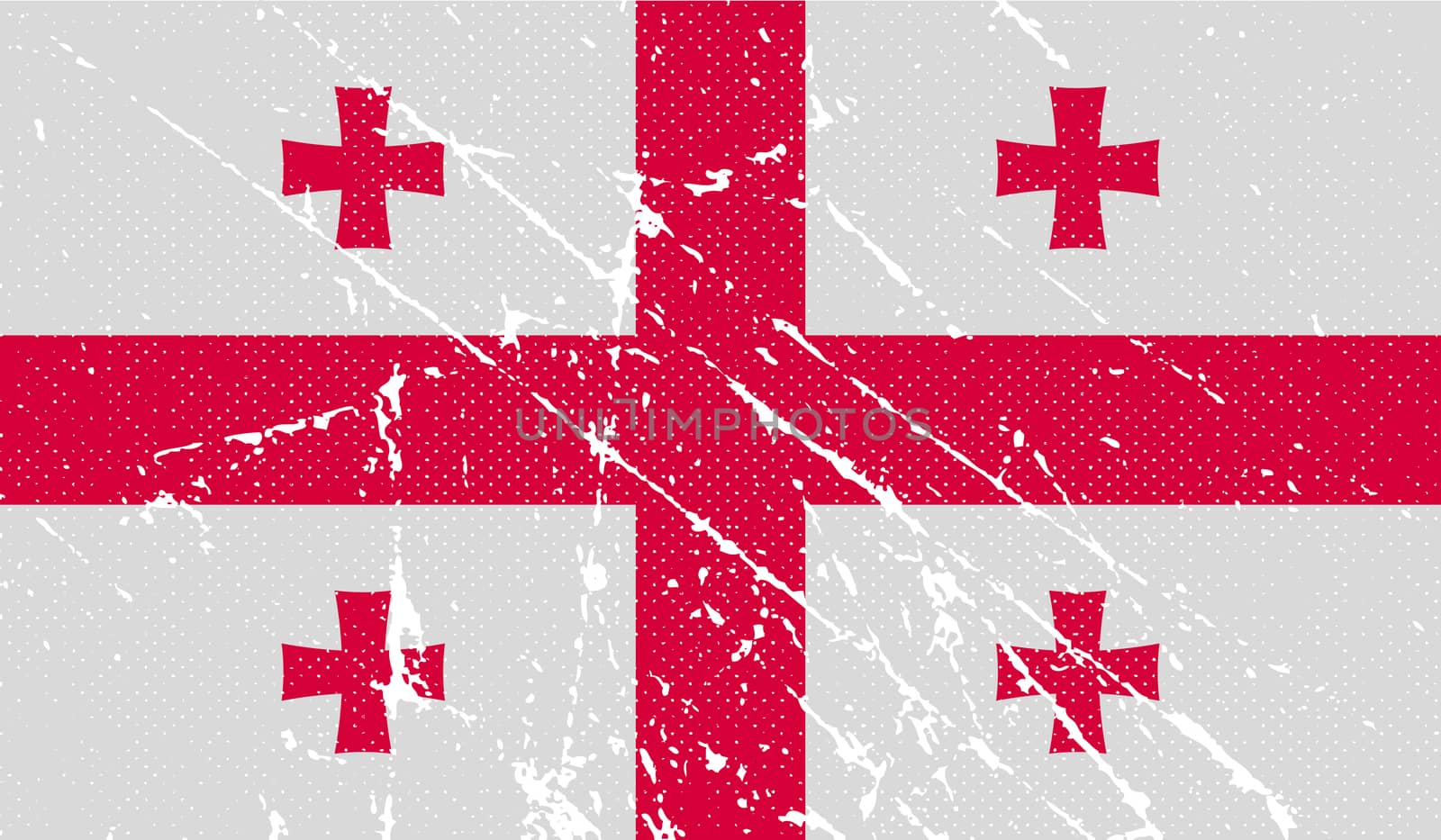 Flag of Georgia with old texture.  by serhii_lohvyniuk