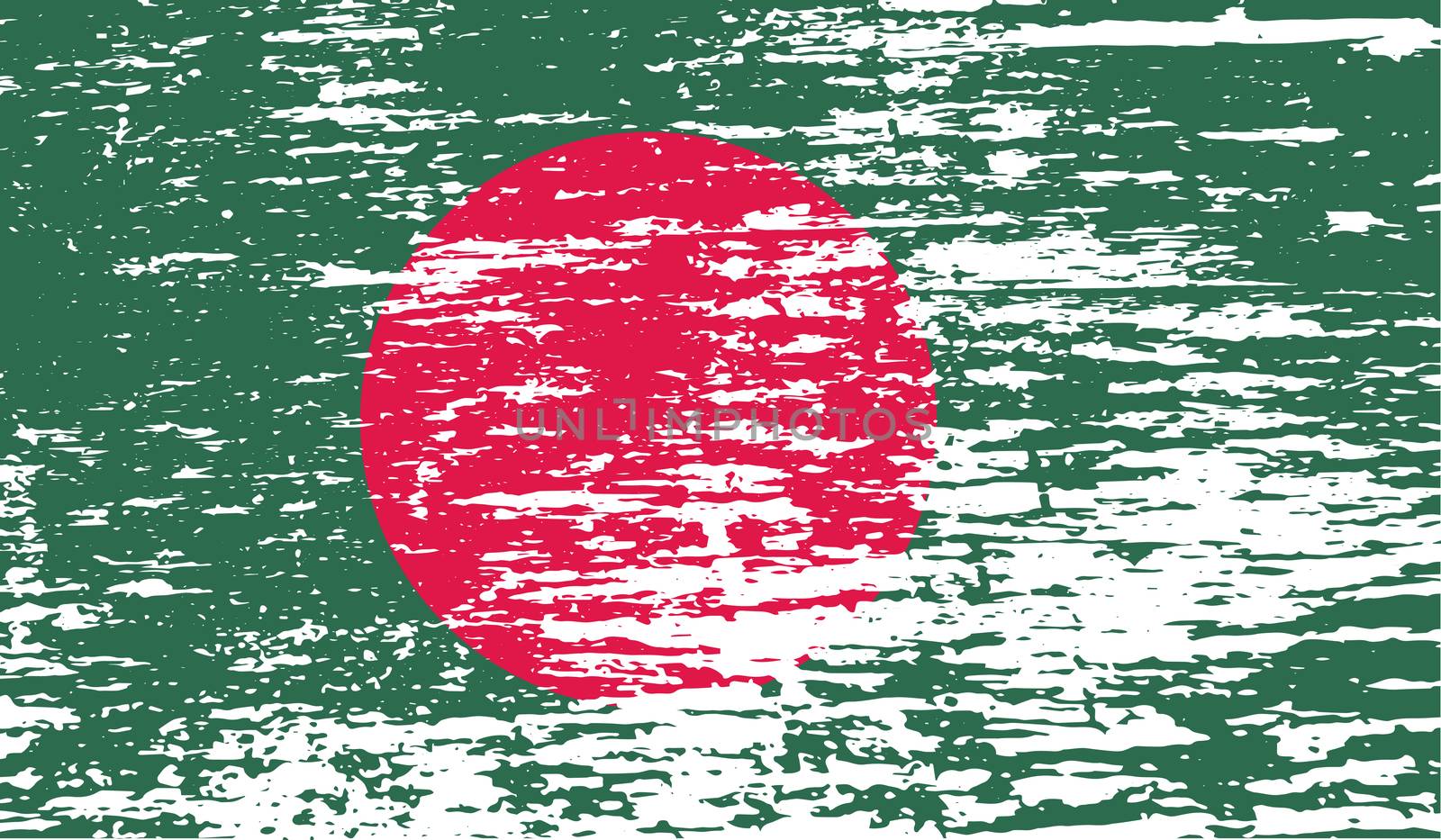 Flag of Bangladesh with old texture.  by serhii_lohvyniuk