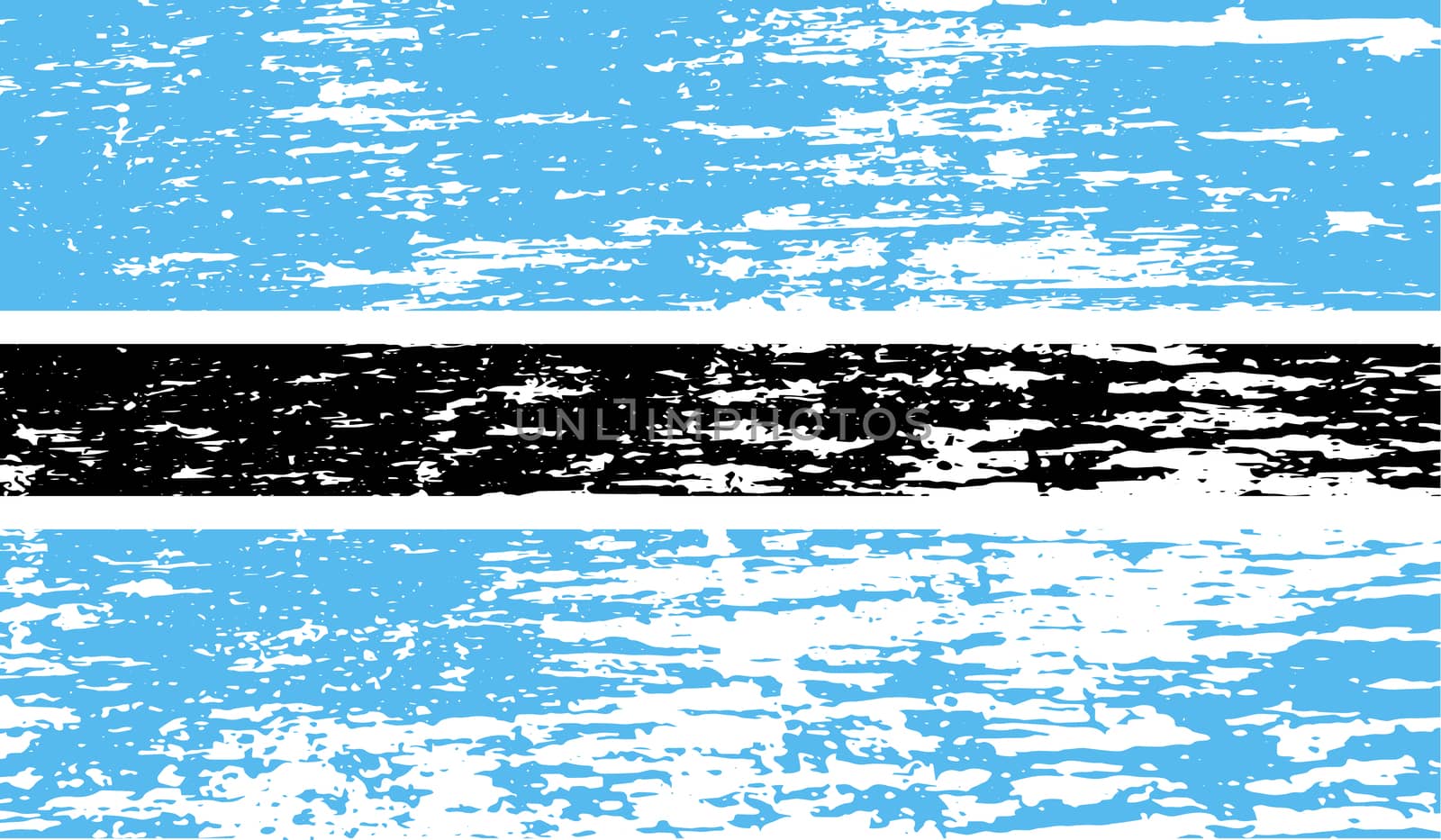 Flag of Botswana with old texture.  by serhii_lohvyniuk