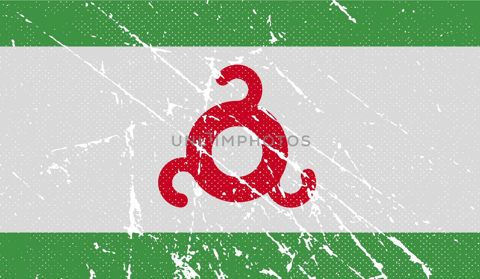 Flag of Ingushetia with old texture.  by serhii_lohvyniuk