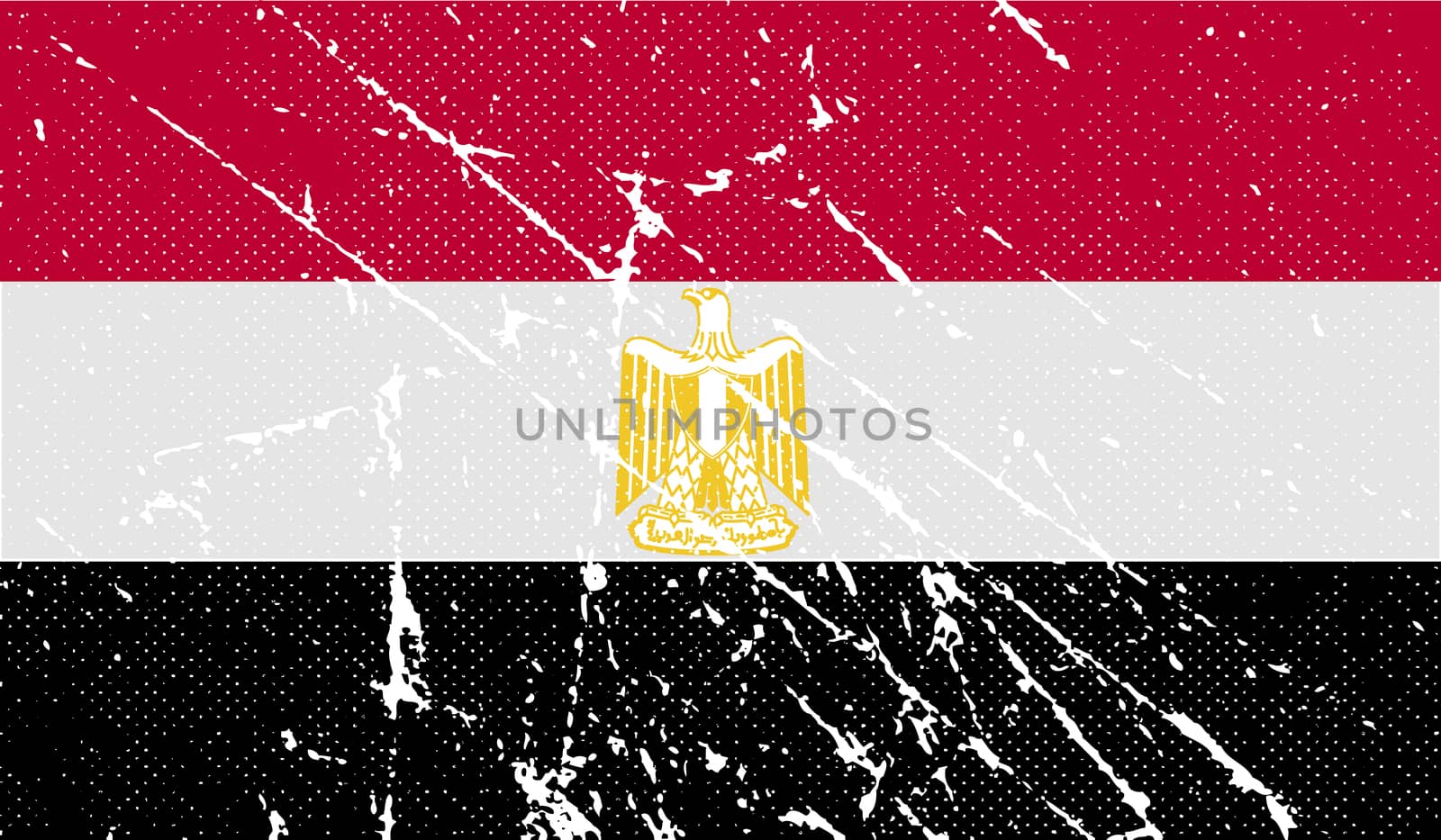 Flag of Egypt with old texture.  by serhii_lohvyniuk