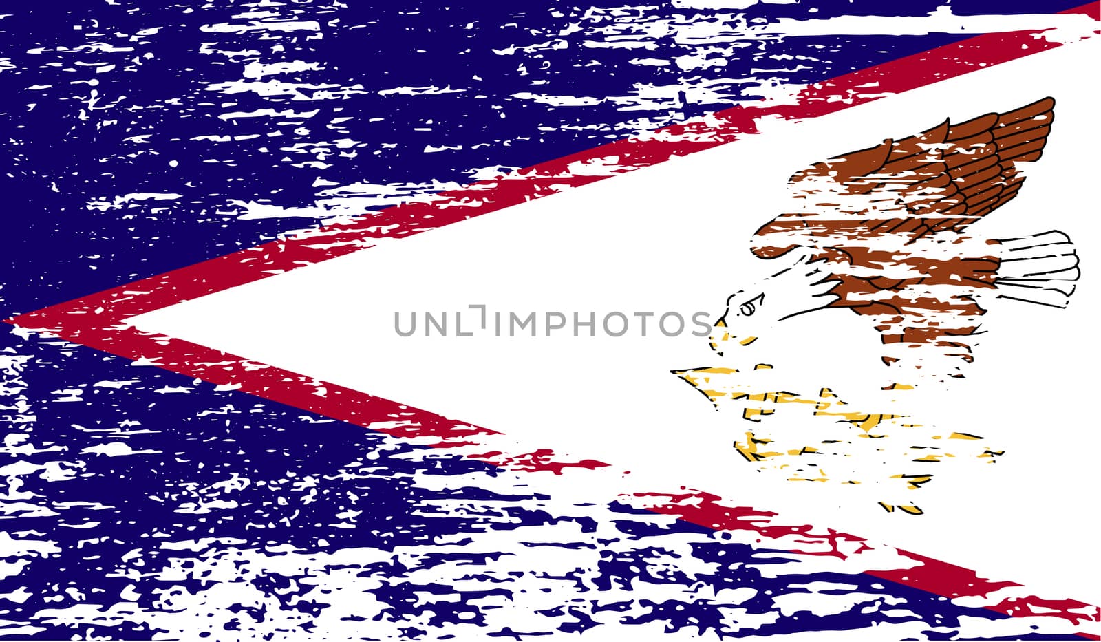 Flag of American Samoa with old texture.  by serhii_lohvyniuk