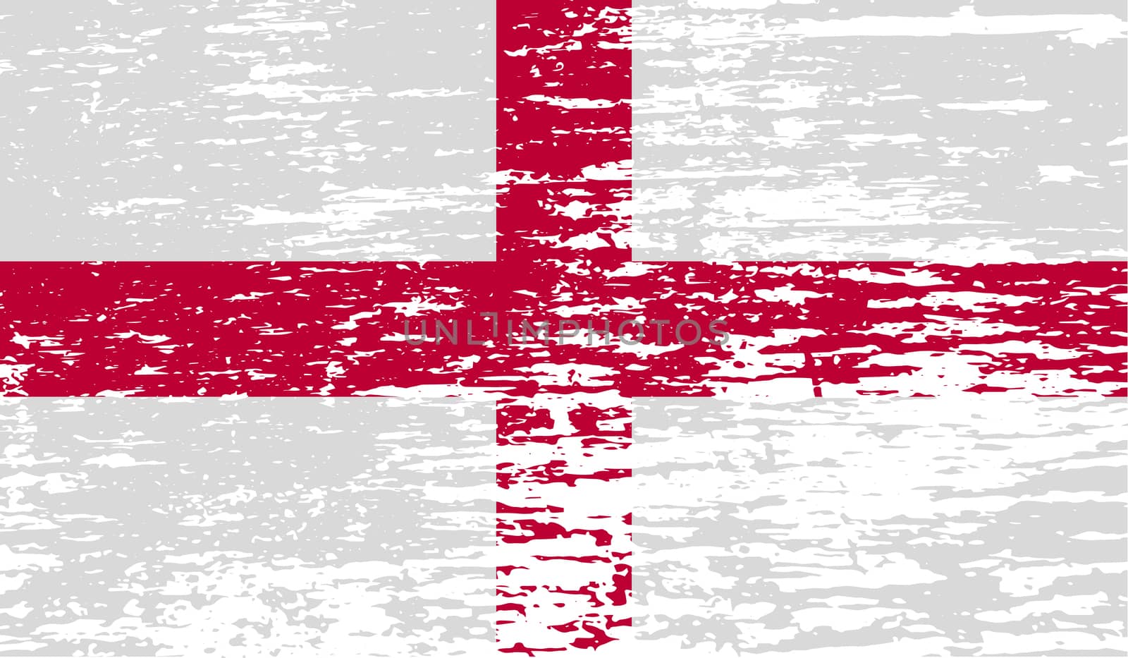 Flag of England with old texture.  illustration