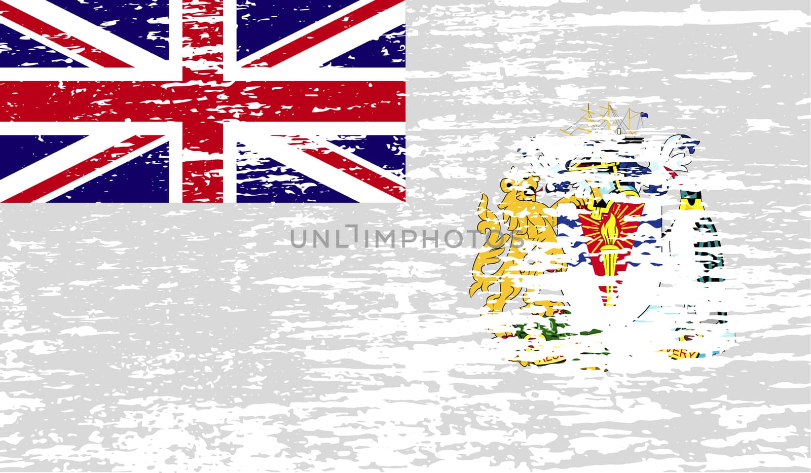 Flag of British Antarctic Territory with old texture.  by serhii_lohvyniuk