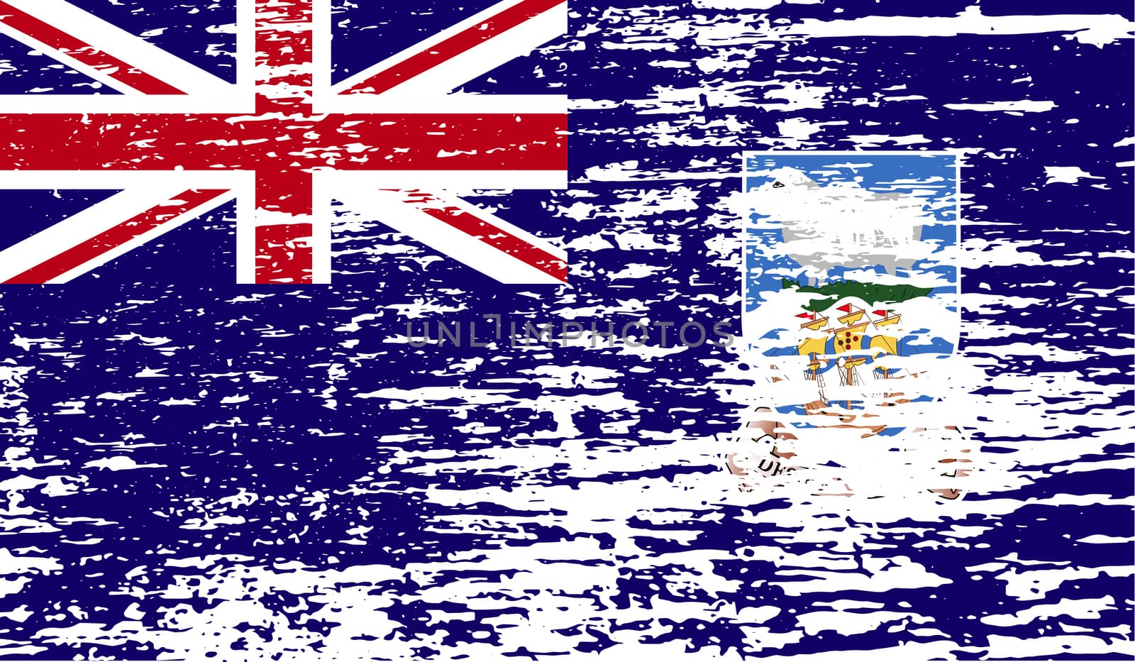 Flag of Falkland Islands with old texture.  by serhii_lohvyniuk