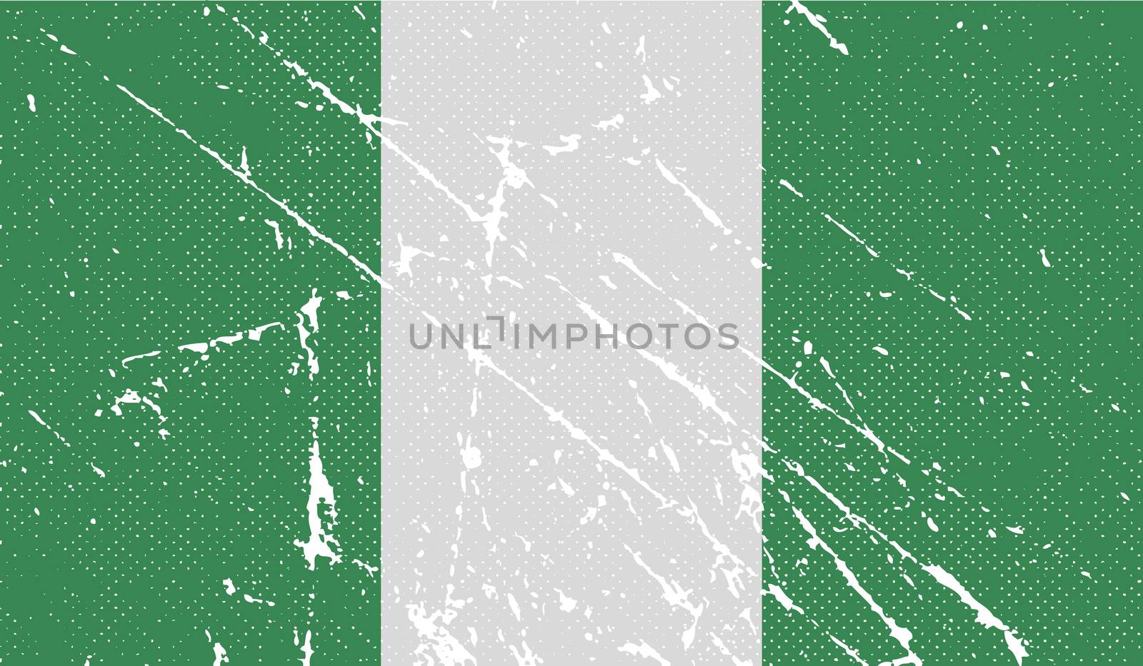 Flag of Nigeria with old texture.  by serhii_lohvyniuk