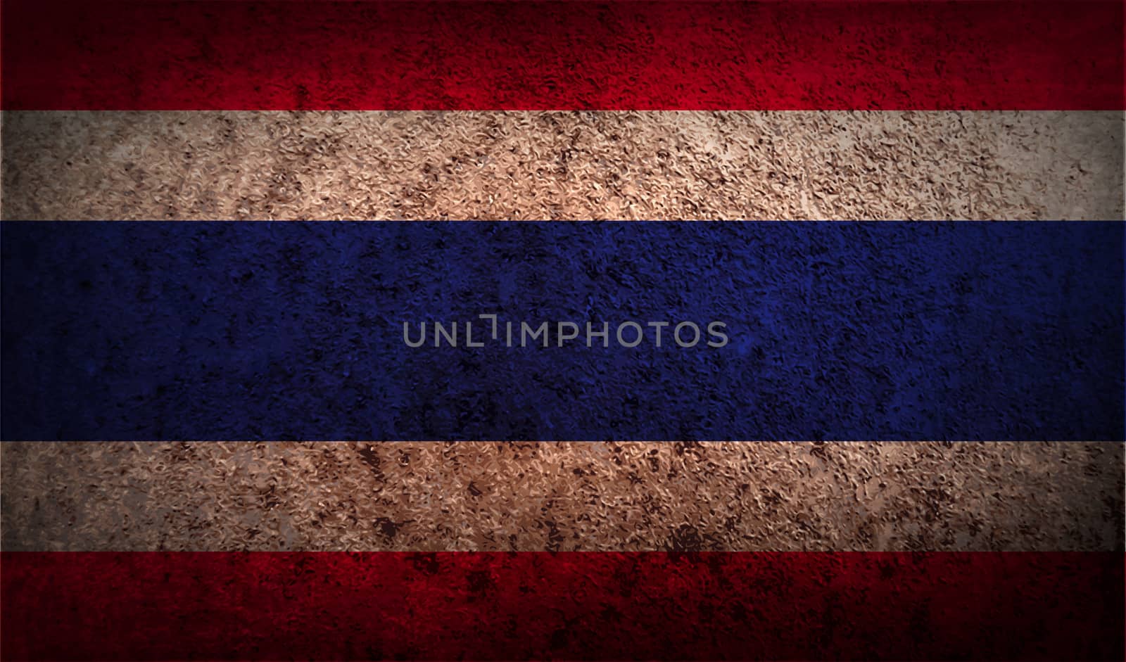 Flag of Thailand with old texture.  by serhii_lohvyniuk