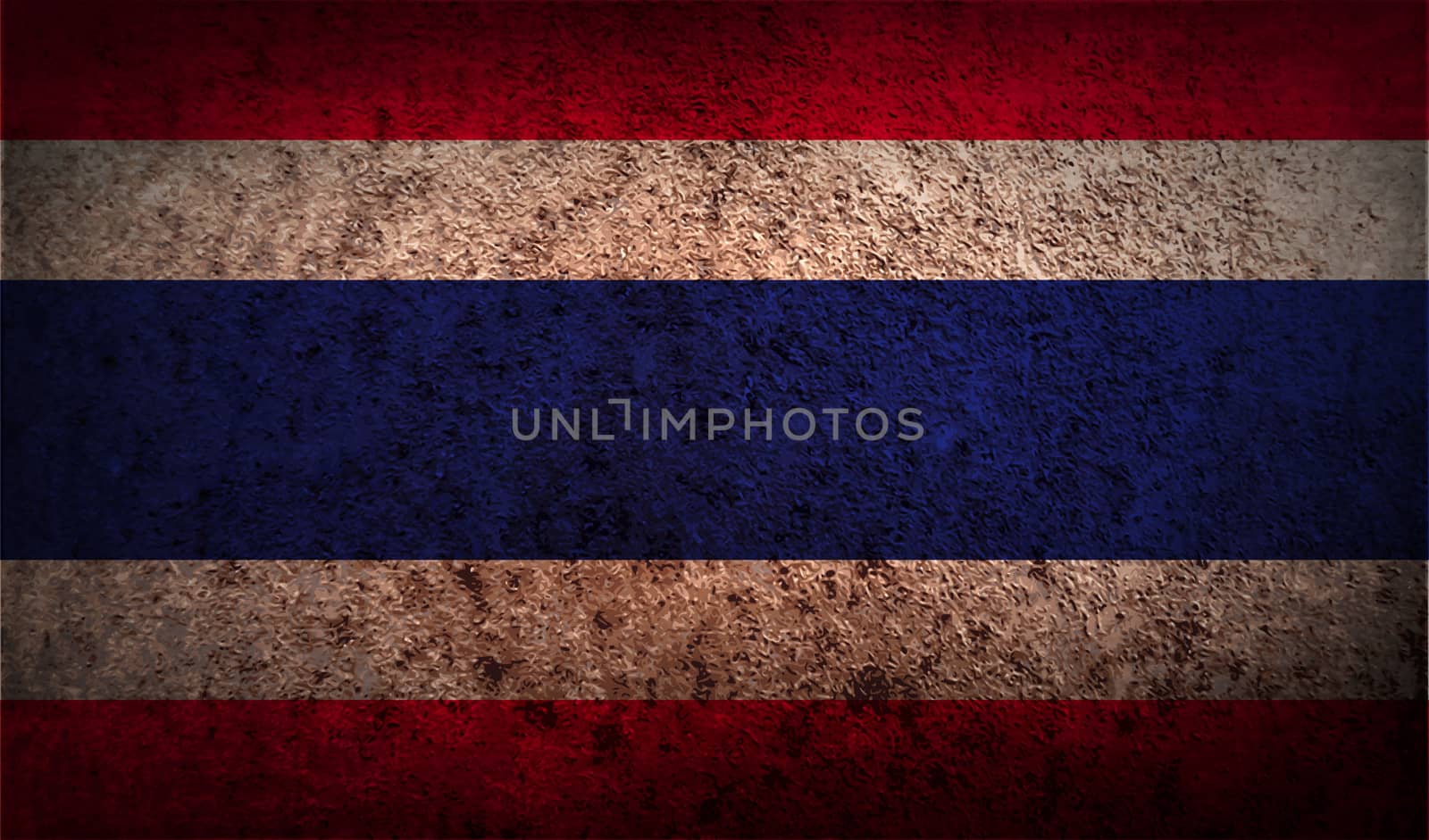 Flag of Thailand with old texture.  illustration