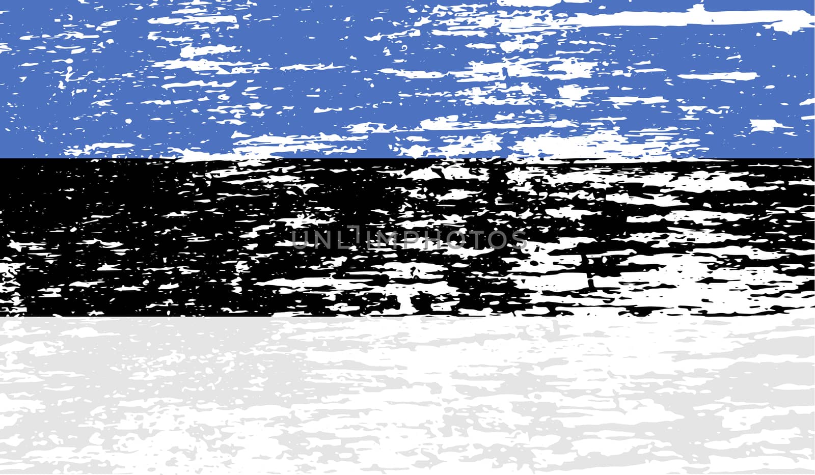 Flag of Estonia with old texture.  illustration