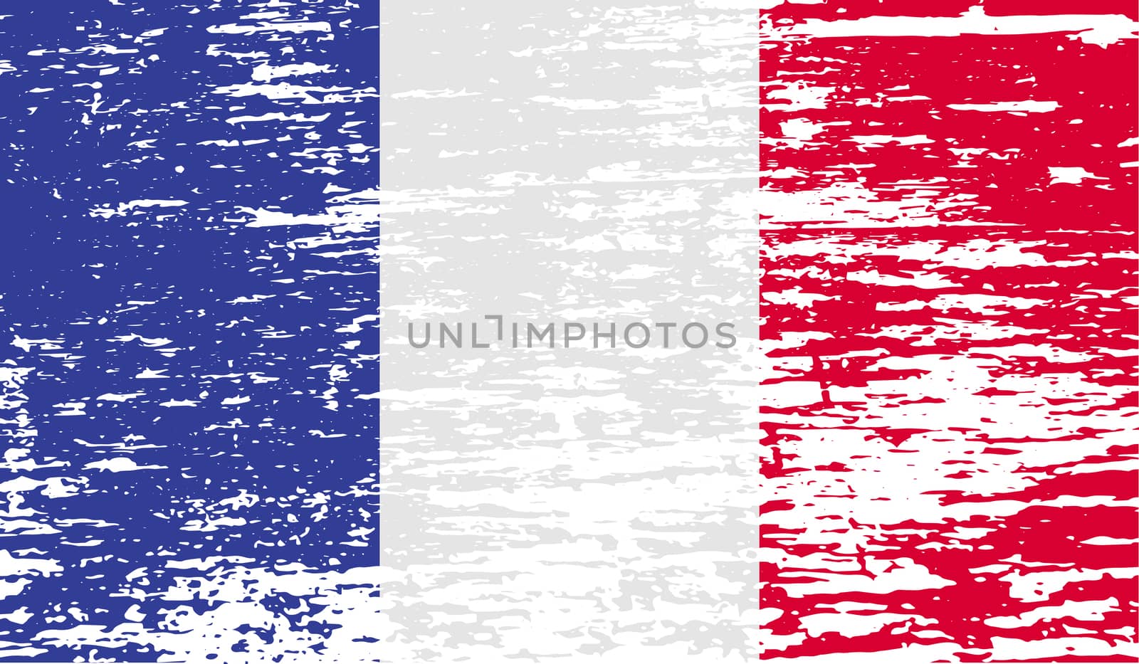Flag of France with old texture.  by serhii_lohvyniuk