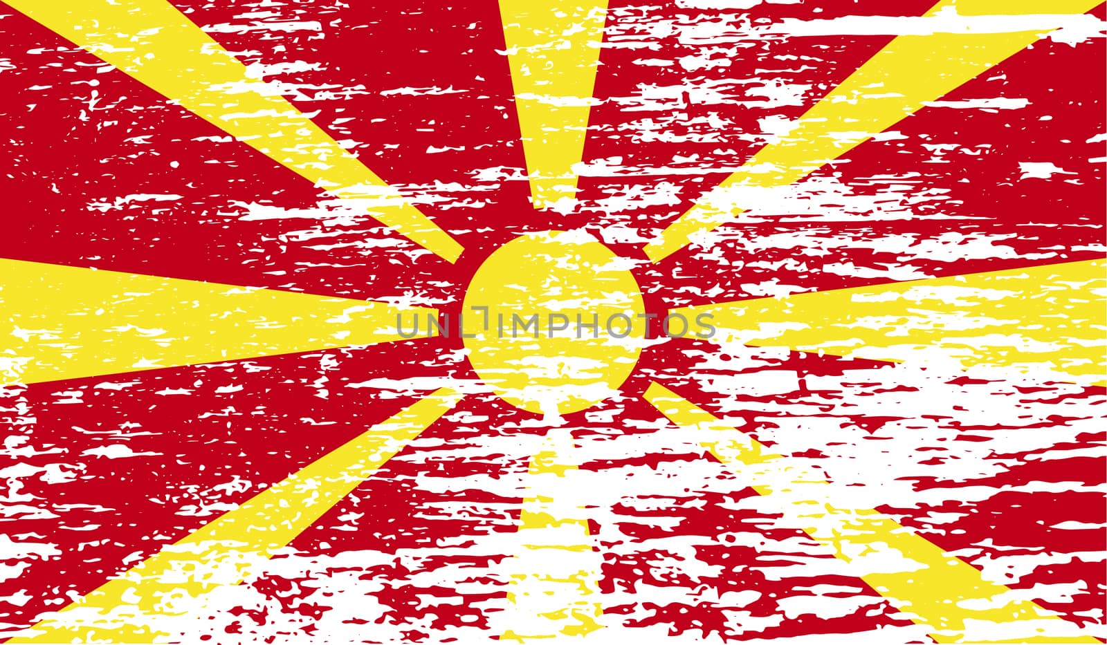 Flag of Macedonia with old texture.  by serhii_lohvyniuk