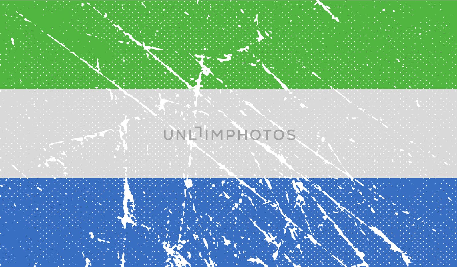 Flag of Sierra Leone with old texture.  by serhii_lohvyniuk