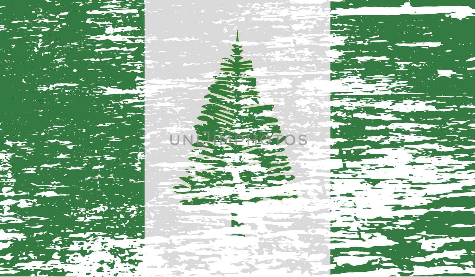 Flag of Norfolk Island with old texture.  by serhii_lohvyniuk