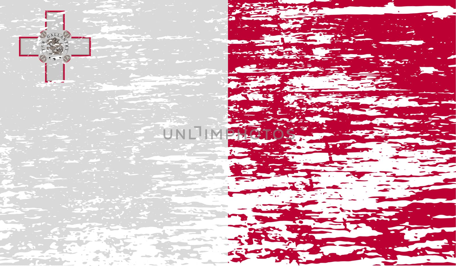 Flag of Malta with old texture.  by serhii_lohvyniuk