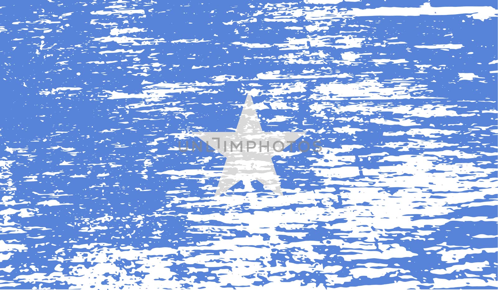 Flag of Somalia with old texture.  illustration