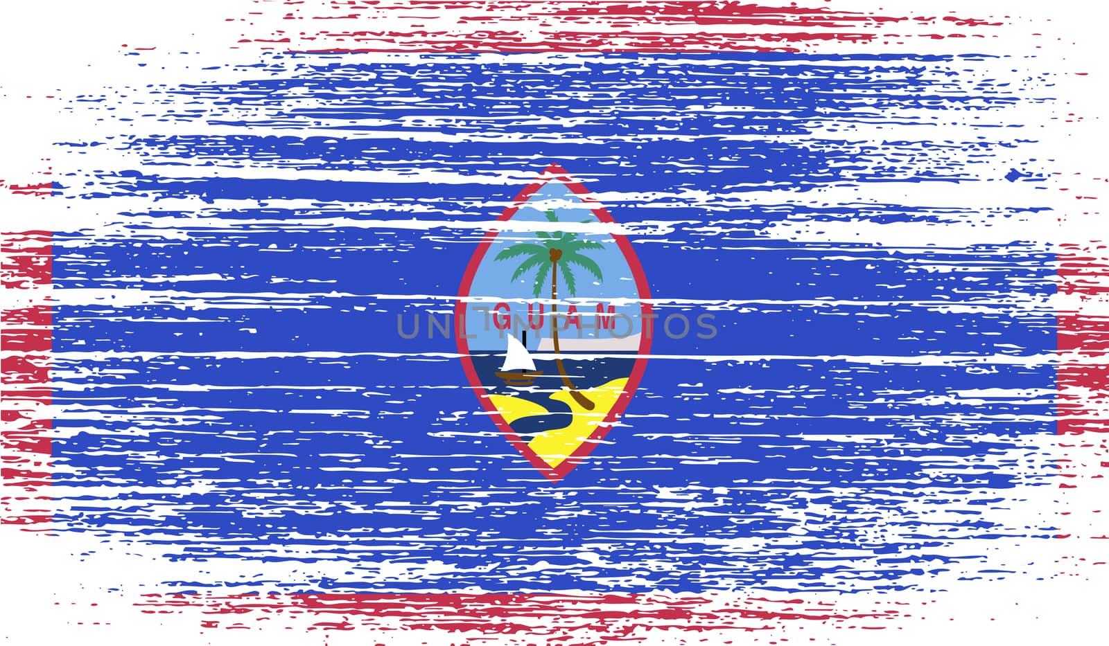 Flag of Guam with old texture.  by serhii_lohvyniuk