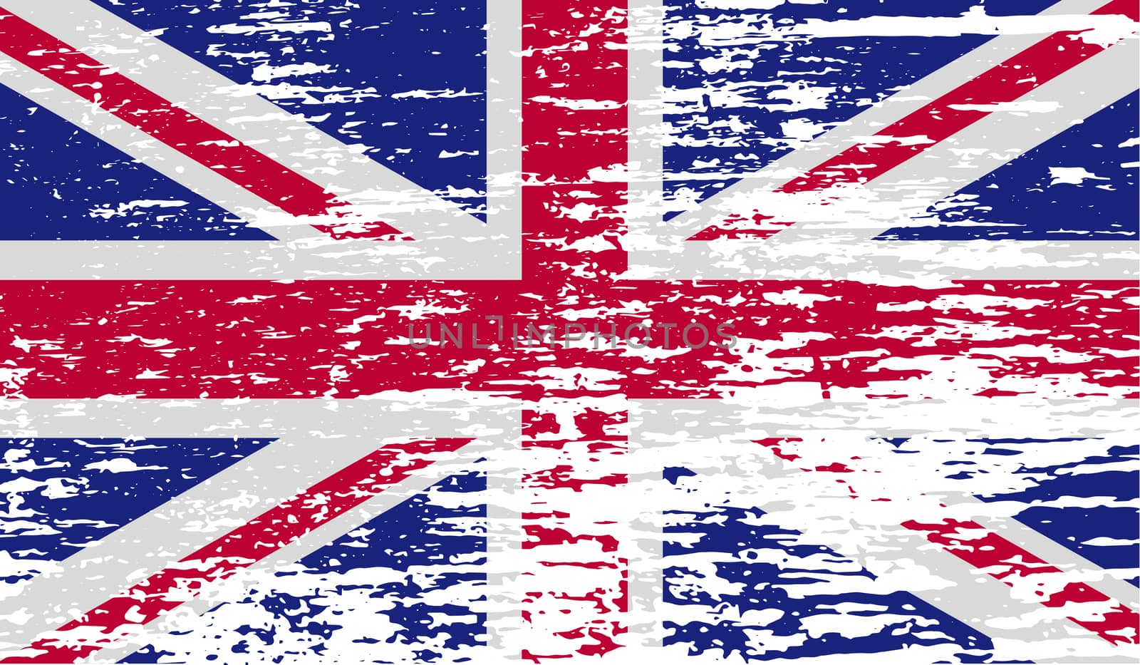 Flag of United Kingdom with old texture.  by serhii_lohvyniuk