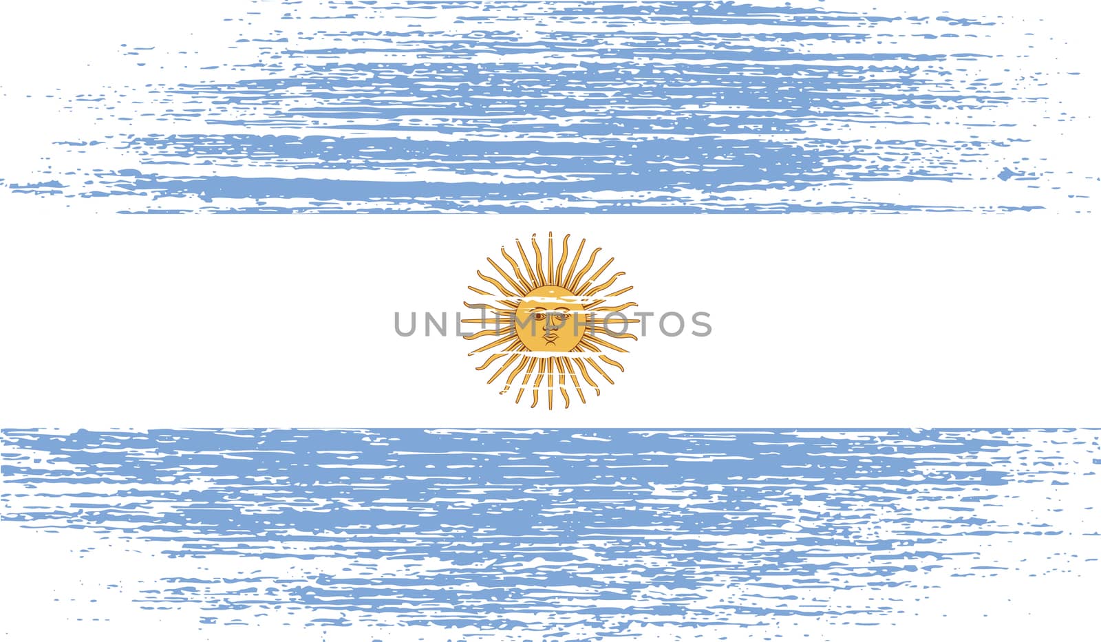 Flag of Argentina with old texture.  illustration