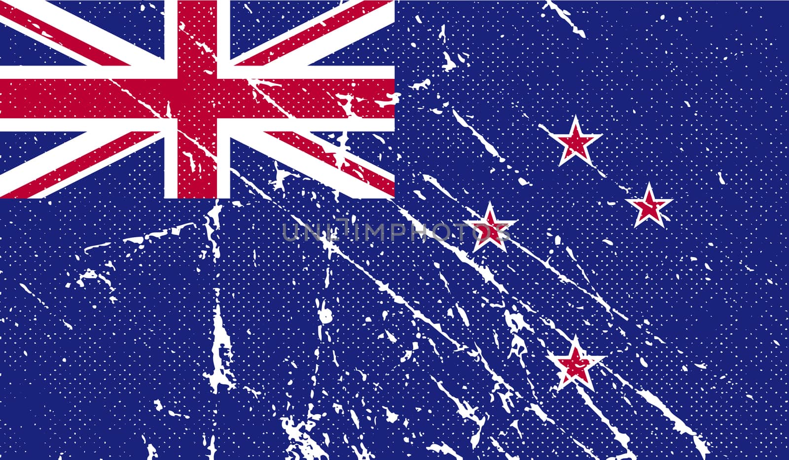 Flag of New Zeland with old texture.  by serhii_lohvyniuk