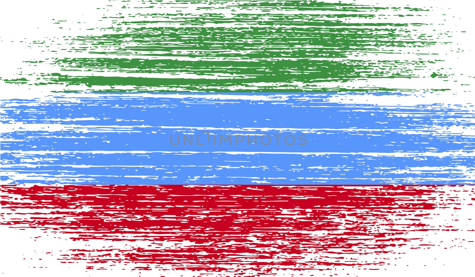 Flag of Dagestan with old texture.  by serhii_lohvyniuk