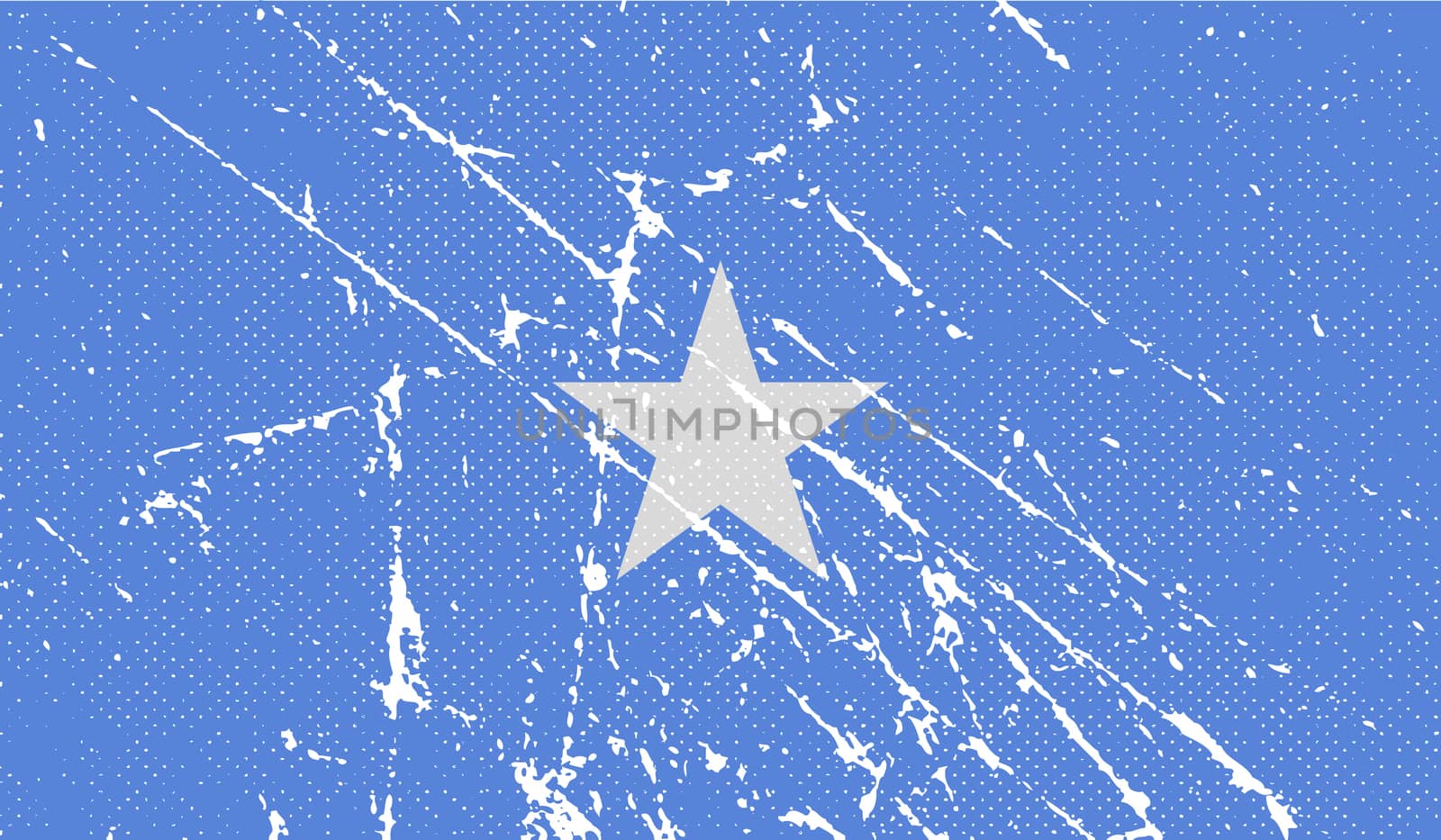 Flag of Somalia with old texture.  illustration