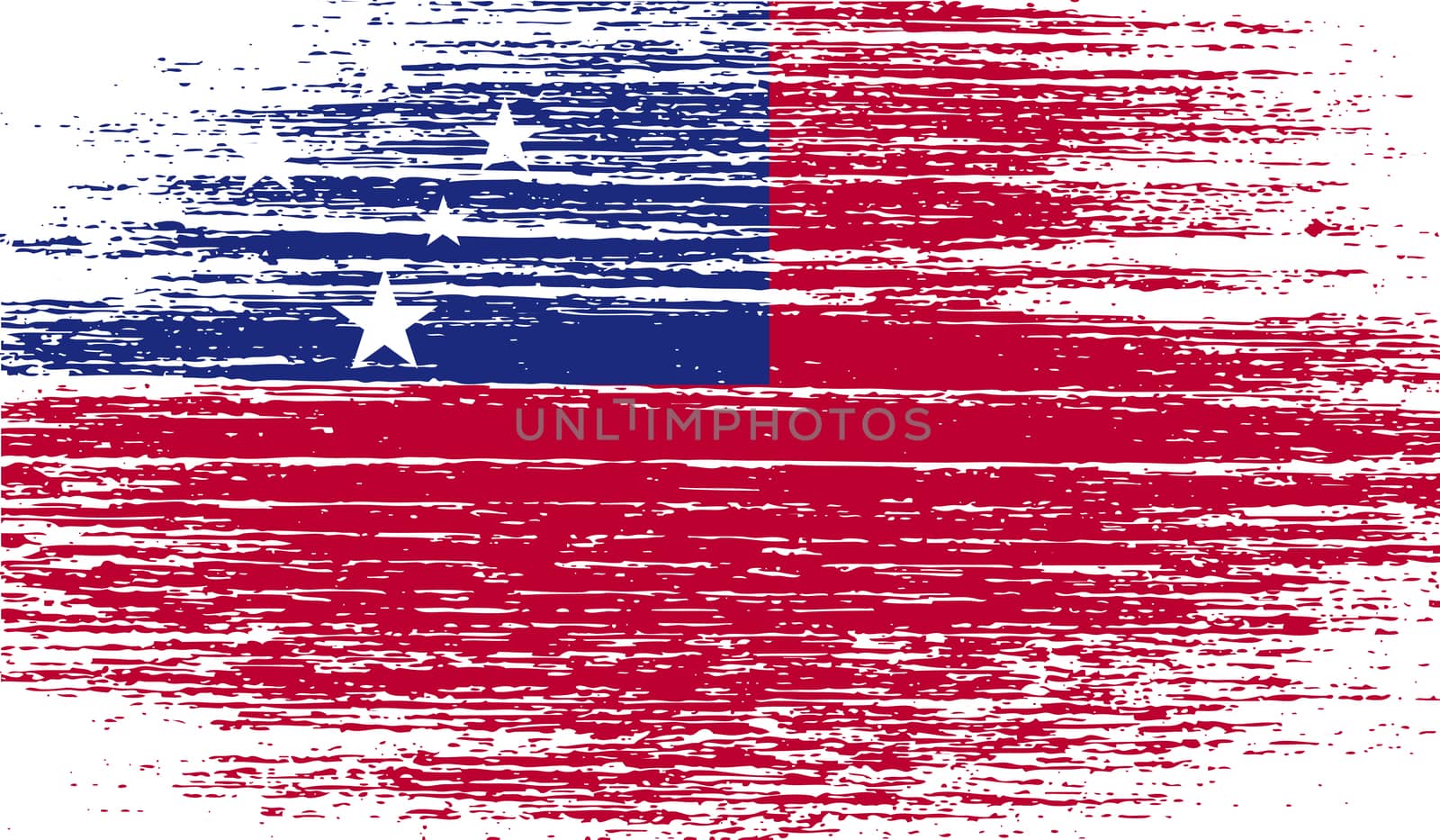 Flag of Samoa with old texture.  illustration