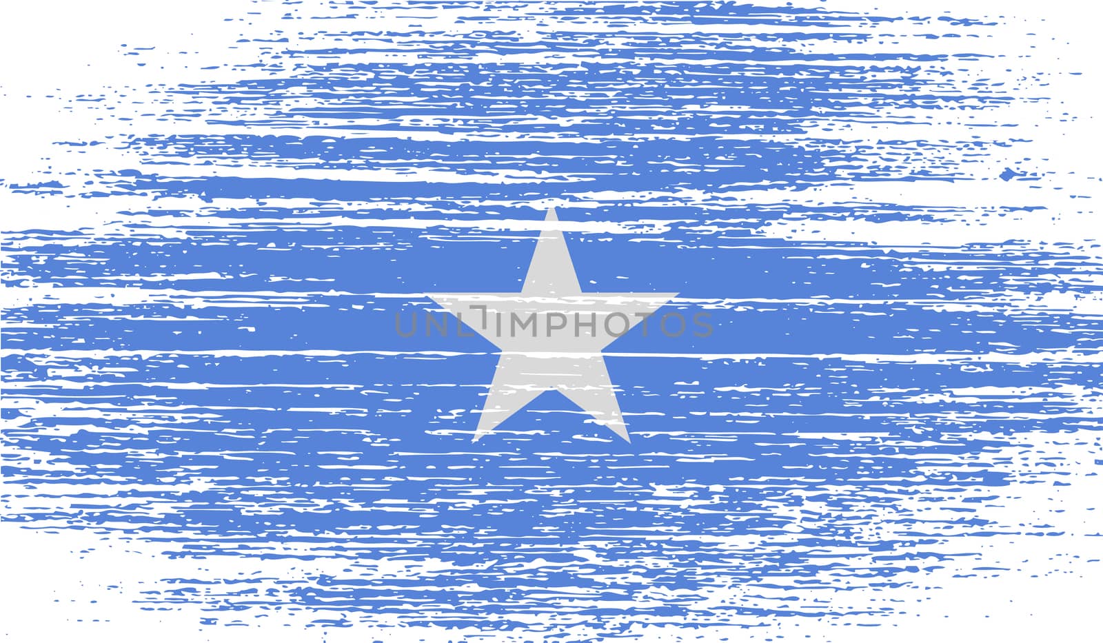 Flag of Somalia with old texture.  illustration