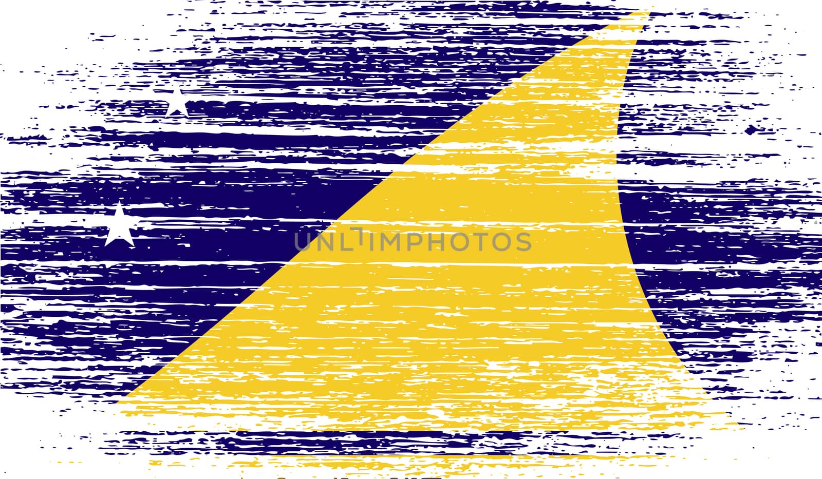 Flag of Tokelau with old texture.  illustration