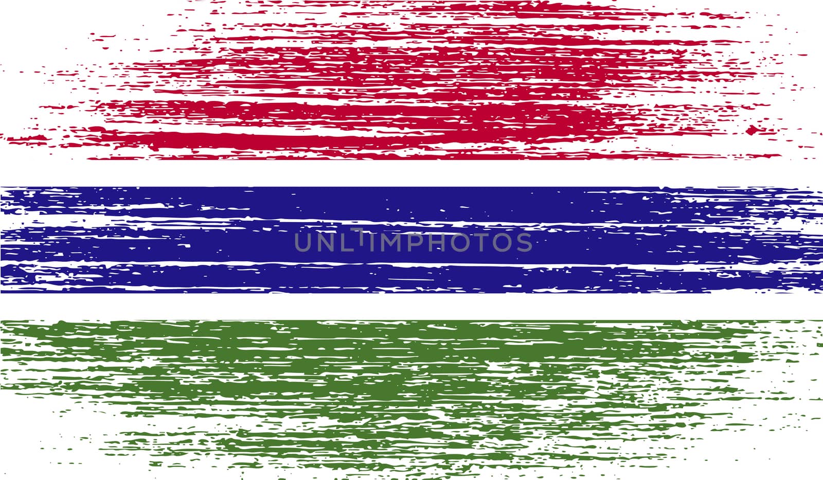 Flag of Gambia with old texture.  illustration