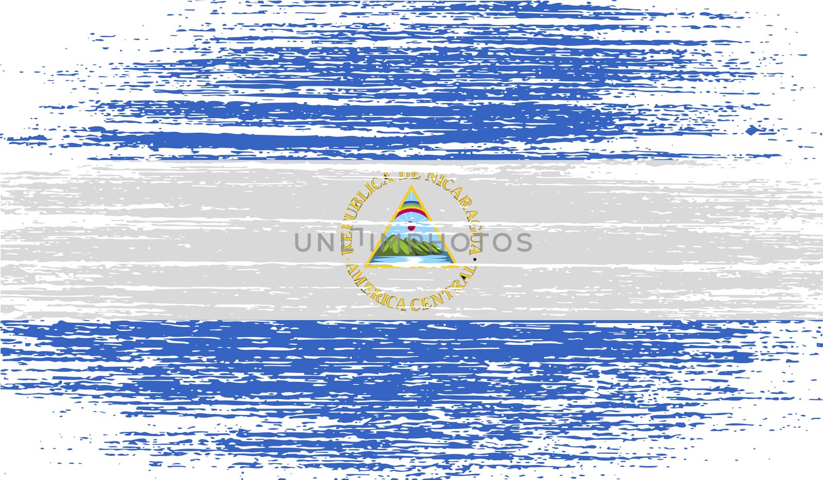 Flag of Nicaragua with old texture.  by serhii_lohvyniuk