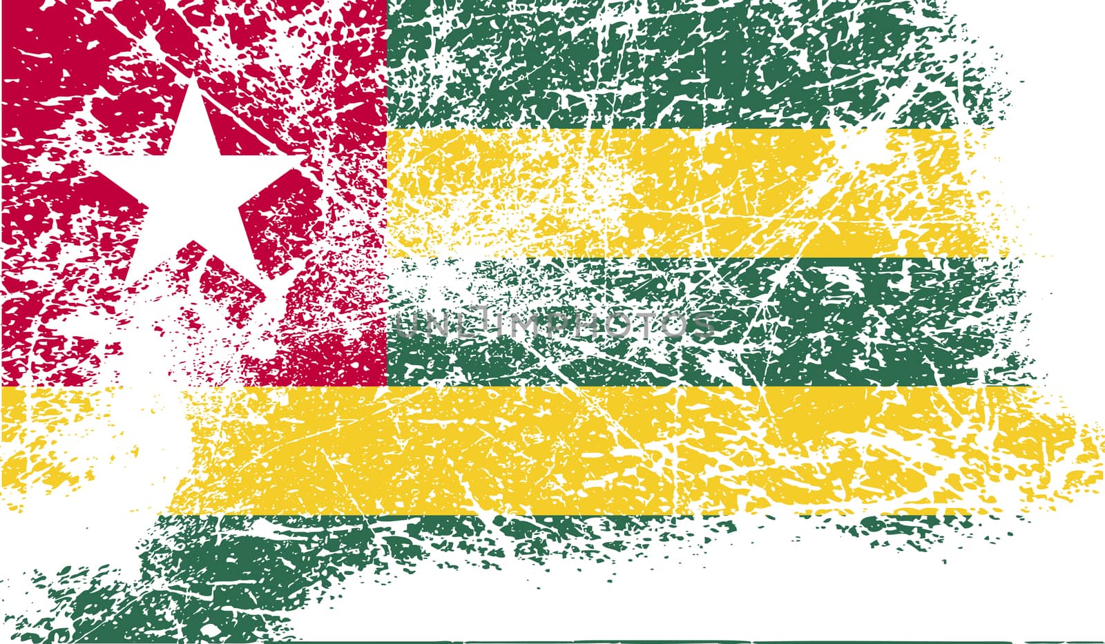 Flag of Togo with old texture.  by serhii_lohvyniuk