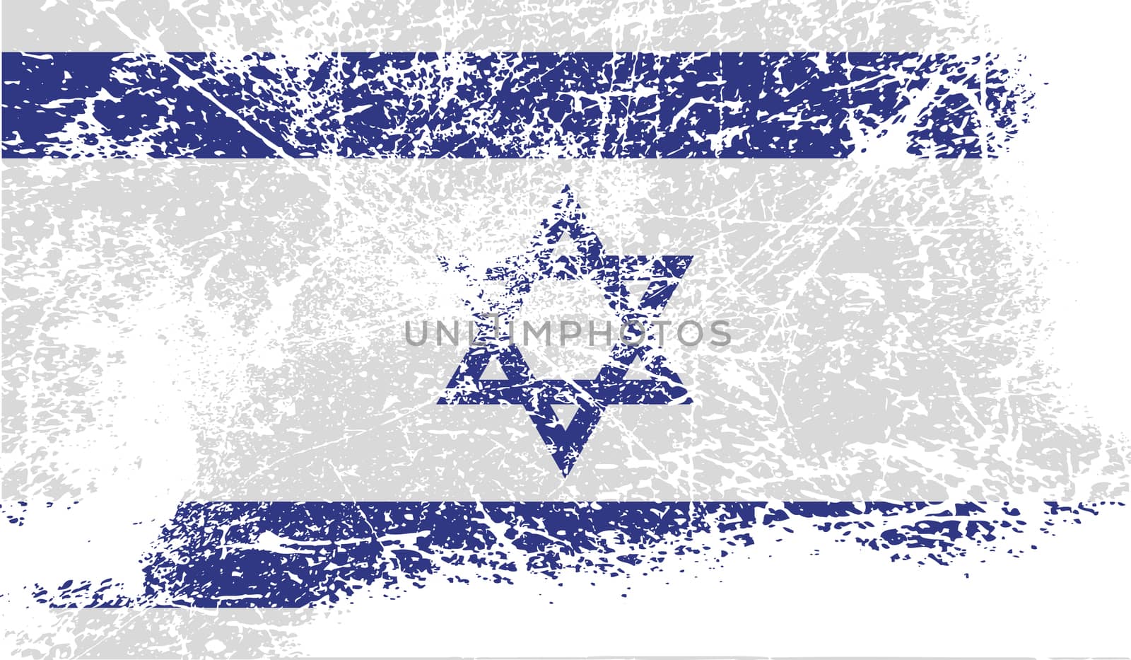 Flag of Israe with old texture.  by serhii_lohvyniuk