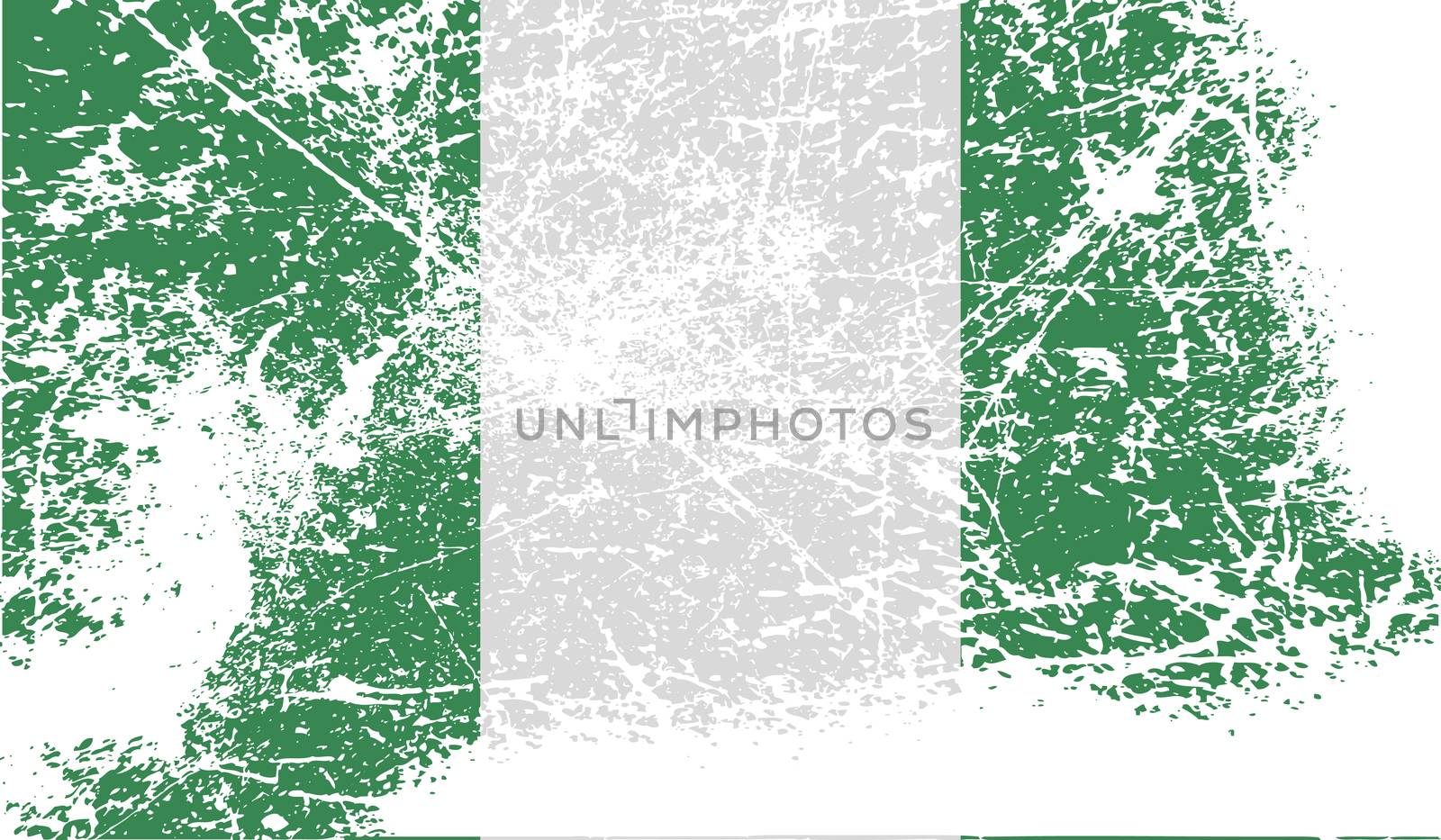 Flag of Nigeria with old texture.  by serhii_lohvyniuk